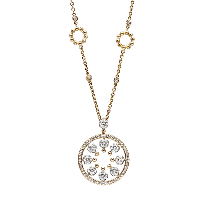 Circus Large Rose Gold Diamond Pendant