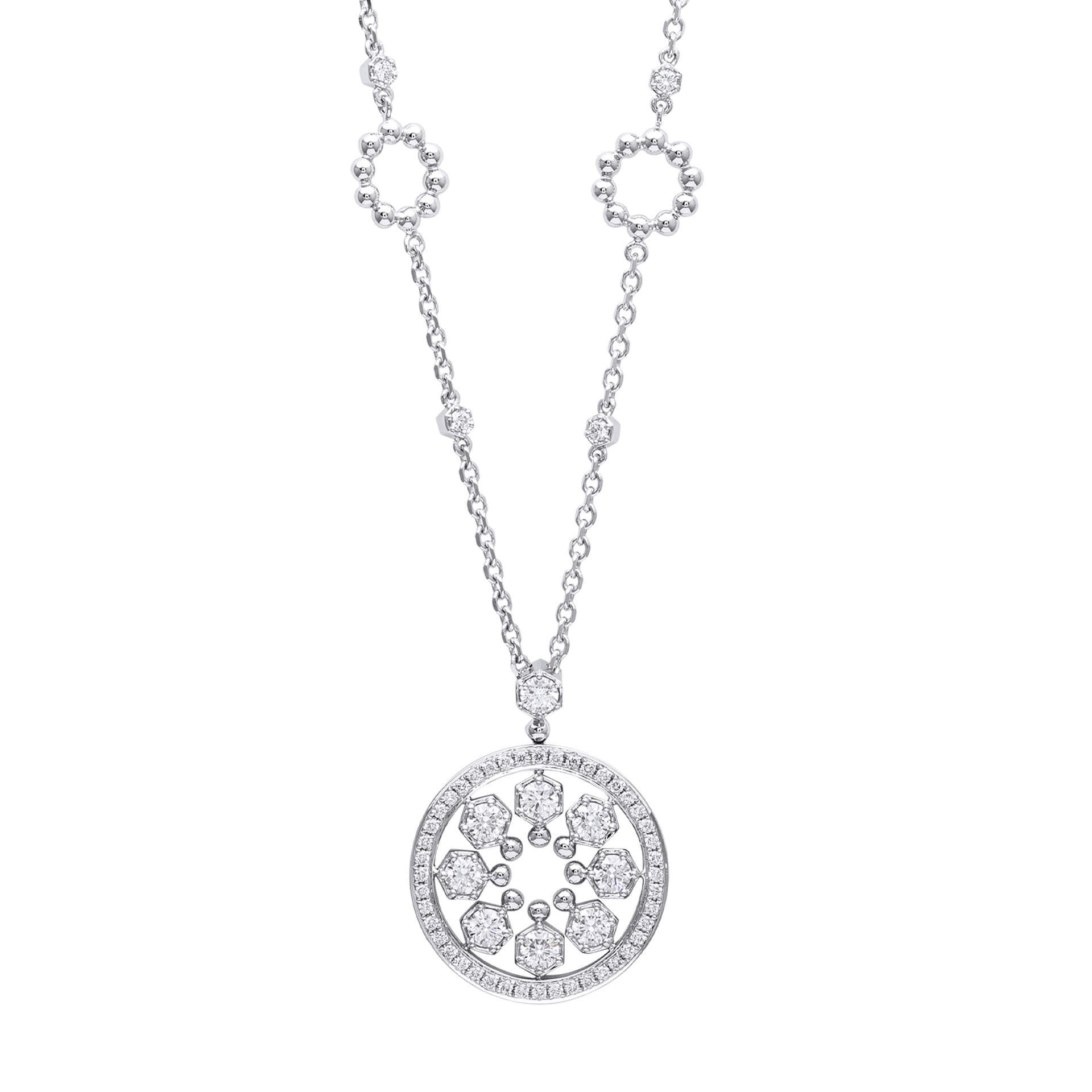Circus Classic White Gold Diamond Pendant