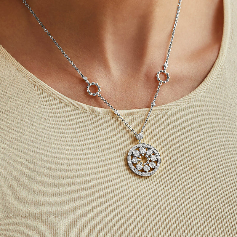 Circus Classic White Gold Diamond Pendant
