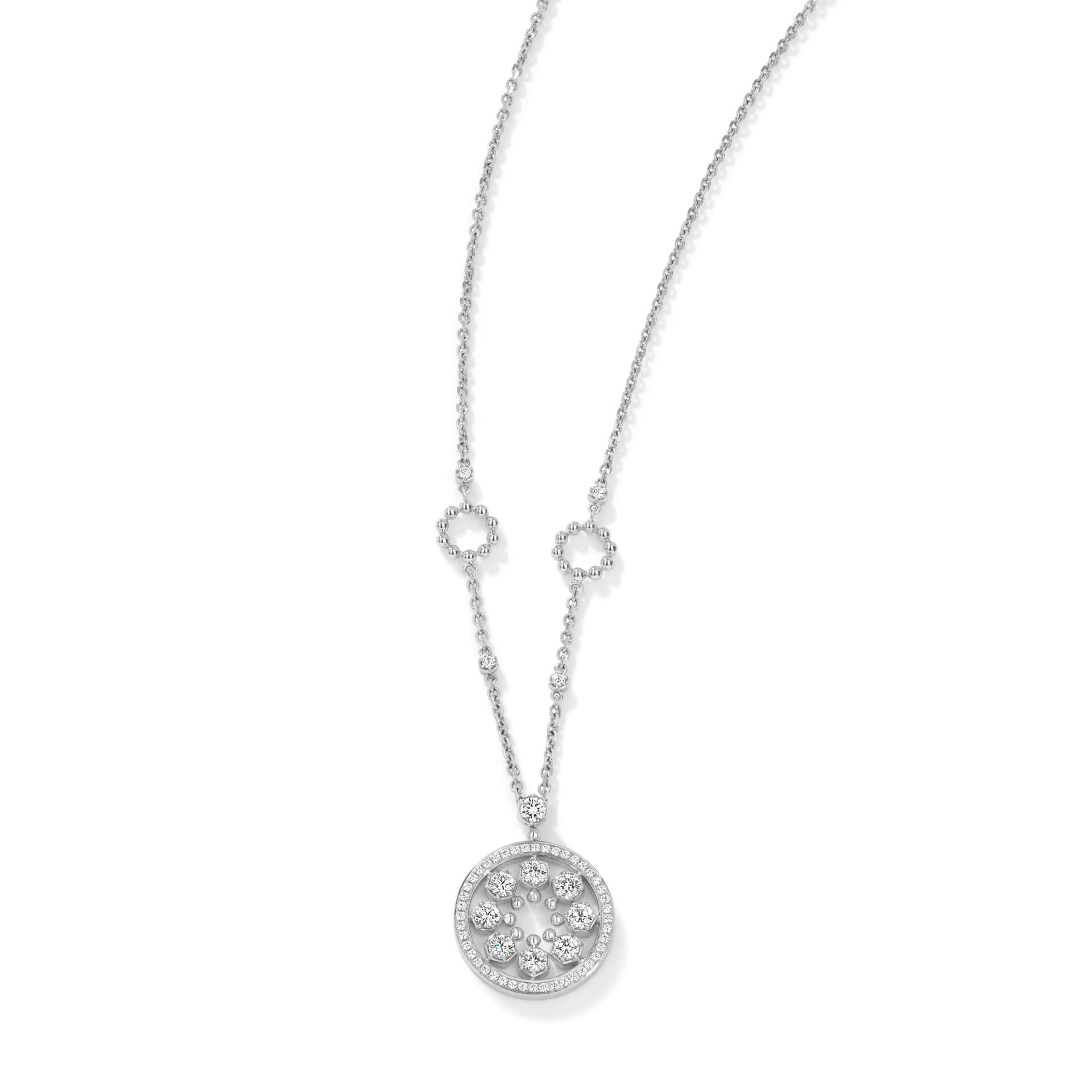 Circus Classic White Gold Diamond Pendant