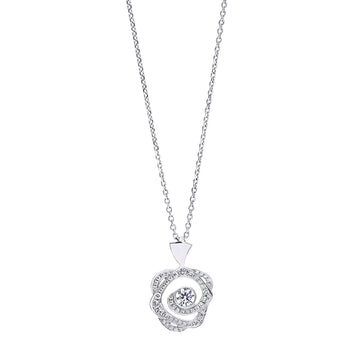 Maymay Rose Platinum Diamond Pendant