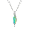 Greenfire Opal Diamond Pendant