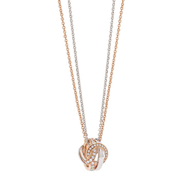 The Knot Rose and White Gold Diamond Pendant