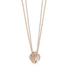 The Knot Rose and White Gold Diamond Pendant