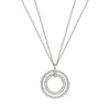 Roulette Large White Gold Double Diamond Pendant