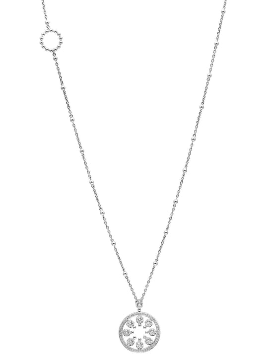 Circus Long White Gold Diamond Necklace