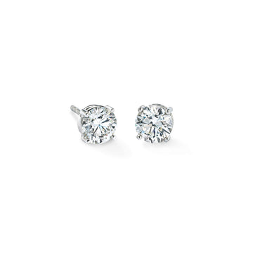 Classic Platinum Diamond Stud Earrings