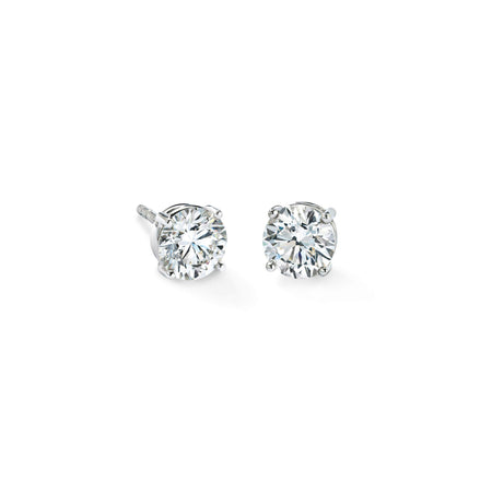 Classic Platinum Diamond Stud Earrings