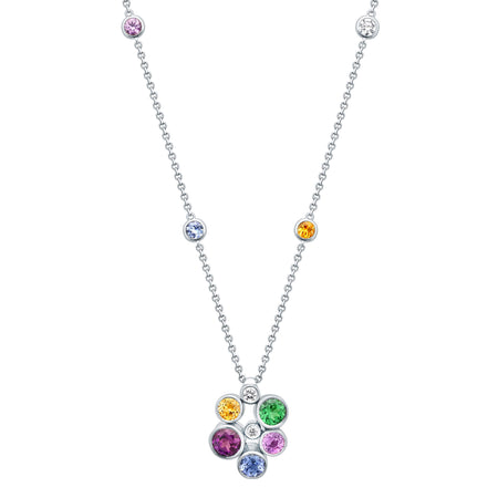 Raindance Rainbow Watercolour White Gold Pendant