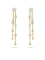 Raindance Long Yellow Gold Diamond Earrings
