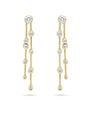 Raindance Long Yellow Gold Diamond Earrings