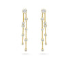 Raindance Long Yellow Gold Diamond Earrings
