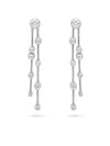 Raindance Long Platinum Diamond Earrings | Boodles