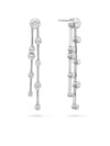Raindance Long Platinum Diamond Earrings | Boodles