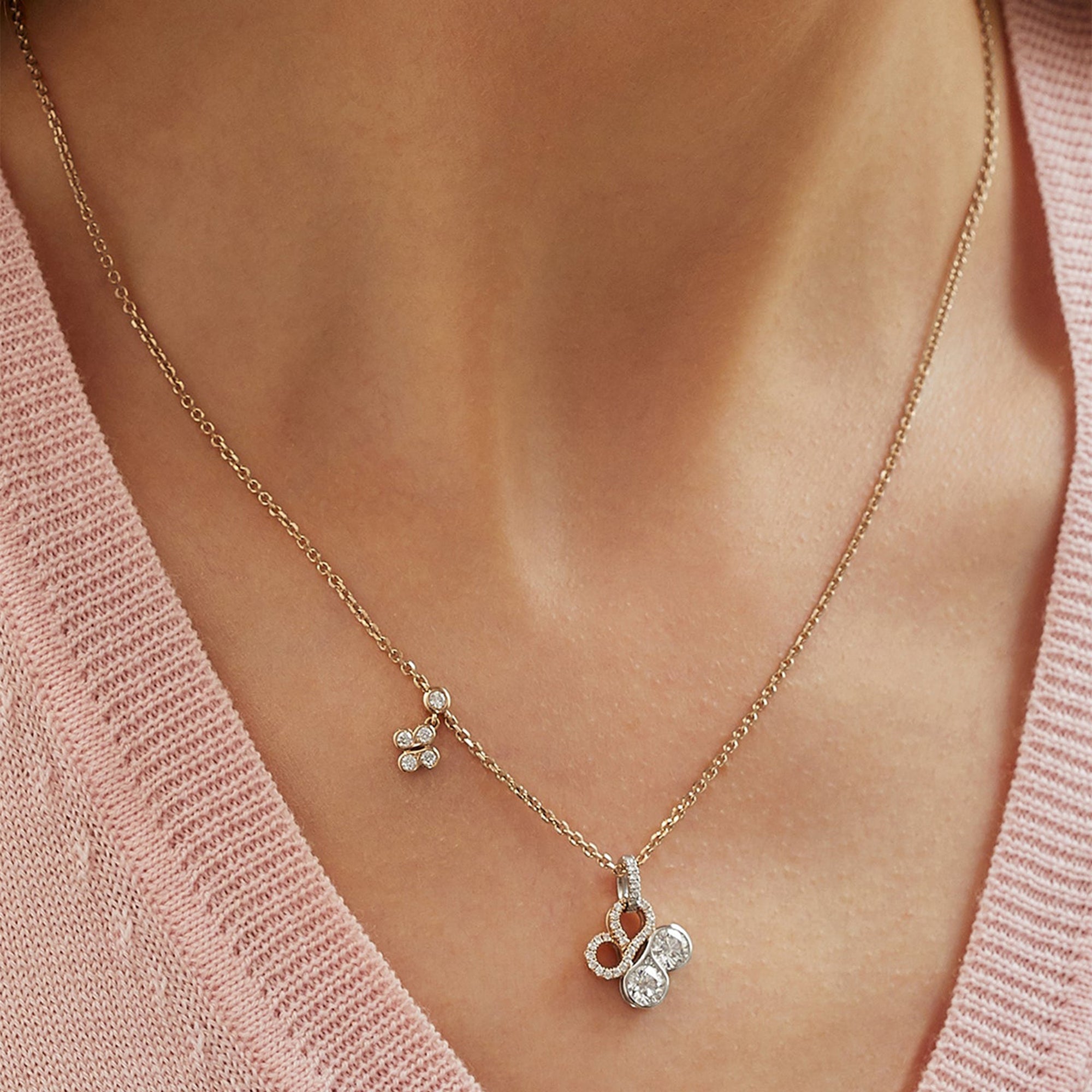 Be Boodles Yellow Gold Diamond Pendant