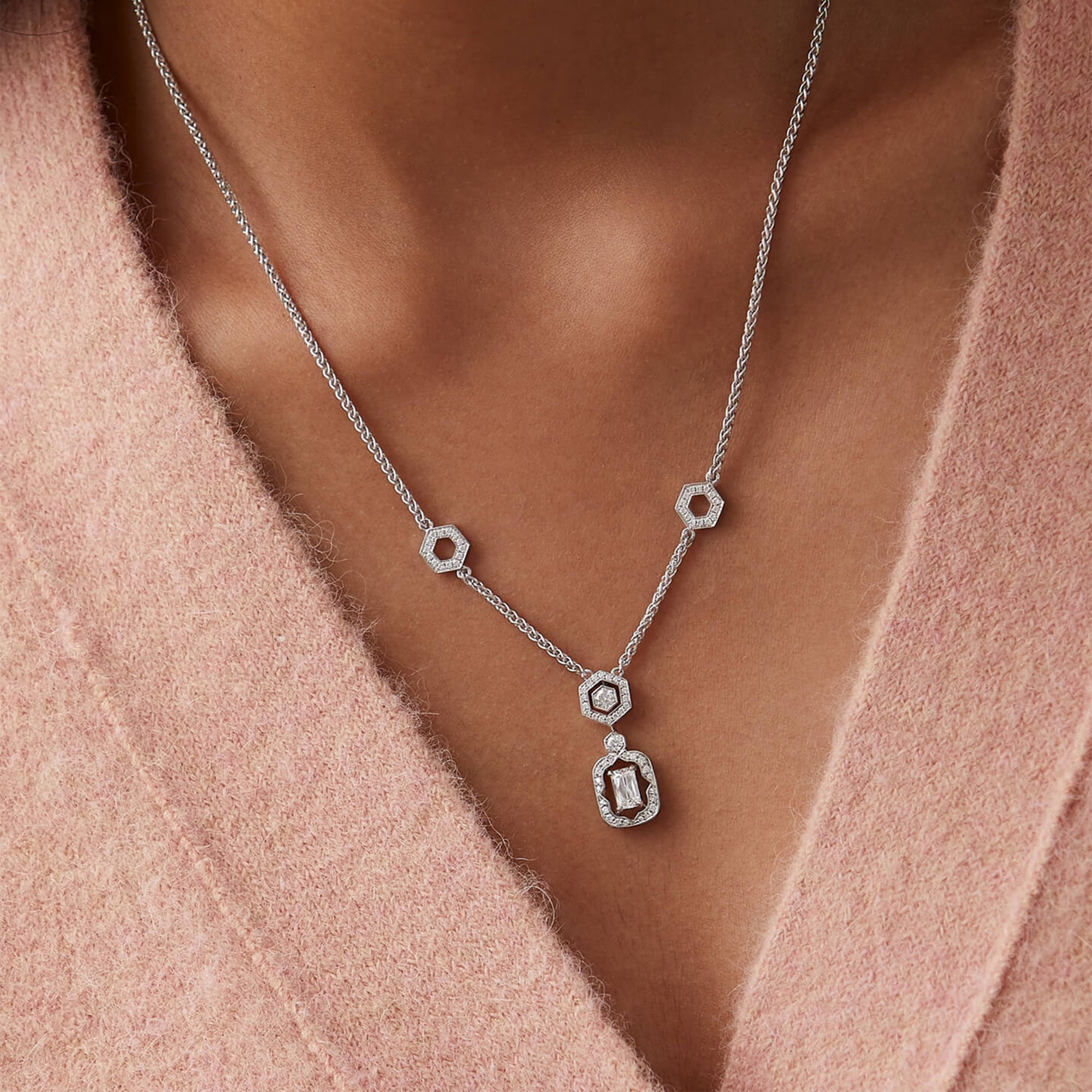 Mosaic Ashoka Platinum Diamond Pendant