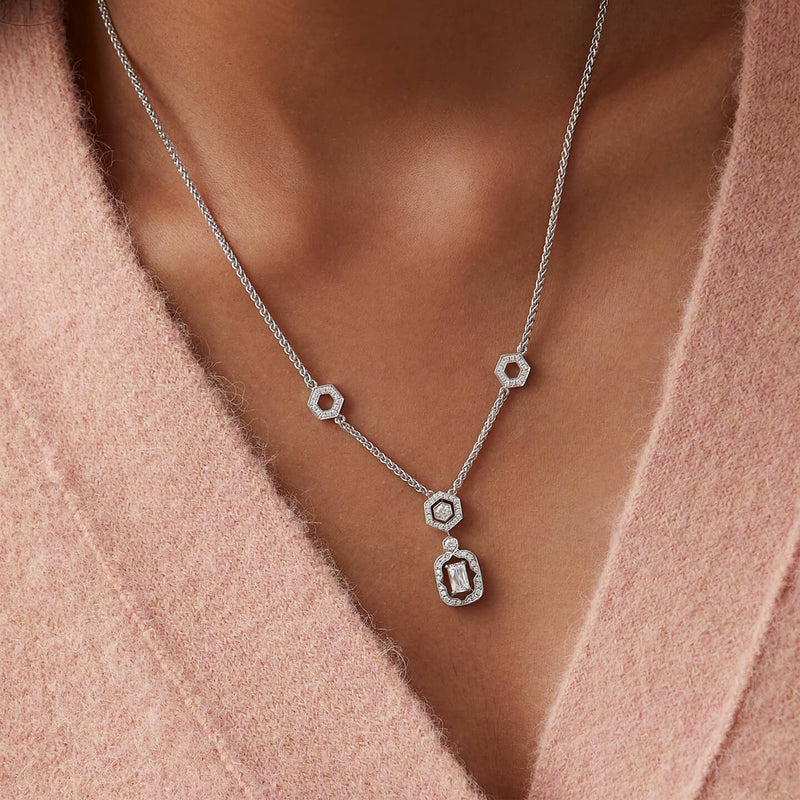 Mosaic Ashoka Platinum Diamond Pendant