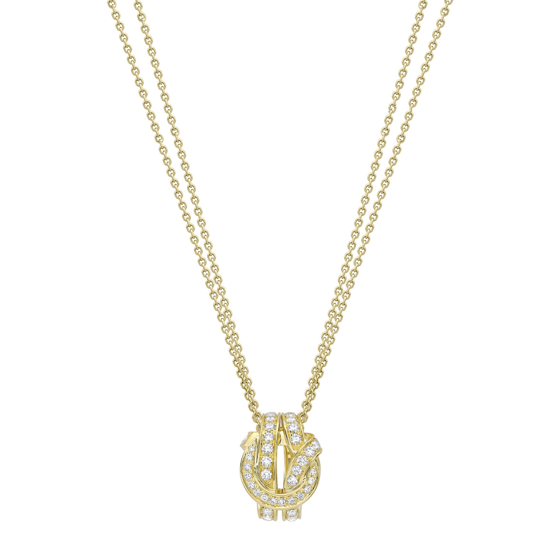 The Knot Yellow Gold Diamond Pendant