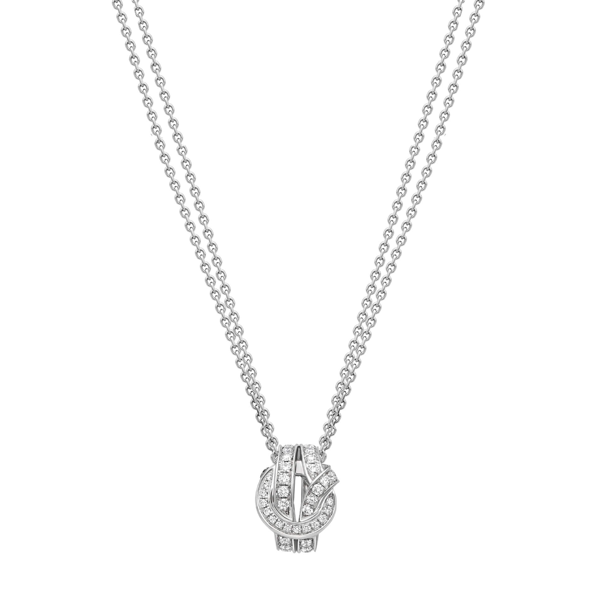 The Knot White Gold Diamond Pendant