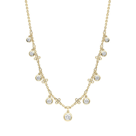 Beach Yellow Gold Diamond Necklace