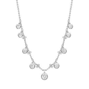 Beach Large Platinum Diamond Necklace