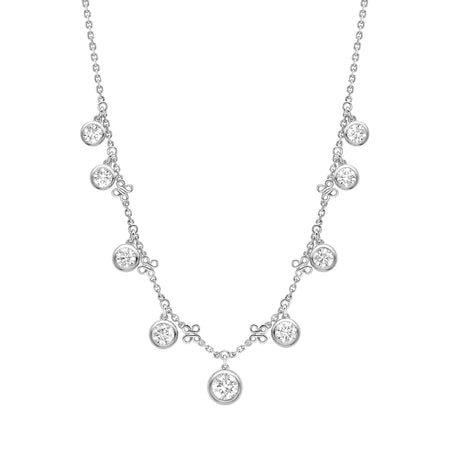 Beach Large Platinum Diamond Necklace