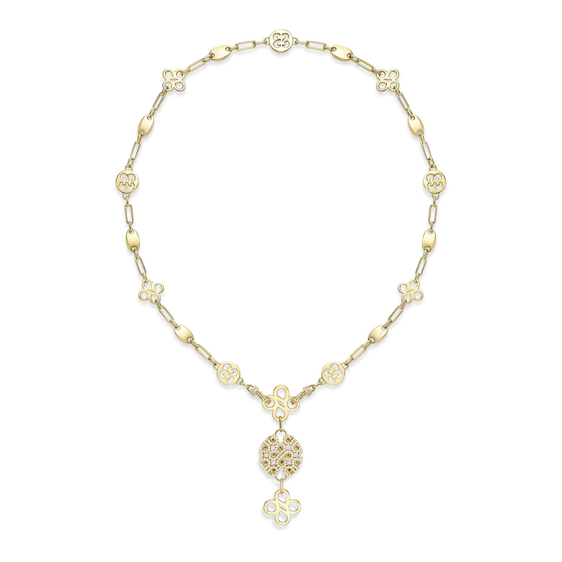 Be Boodles Bold Yellow Gold Diamond Necklace