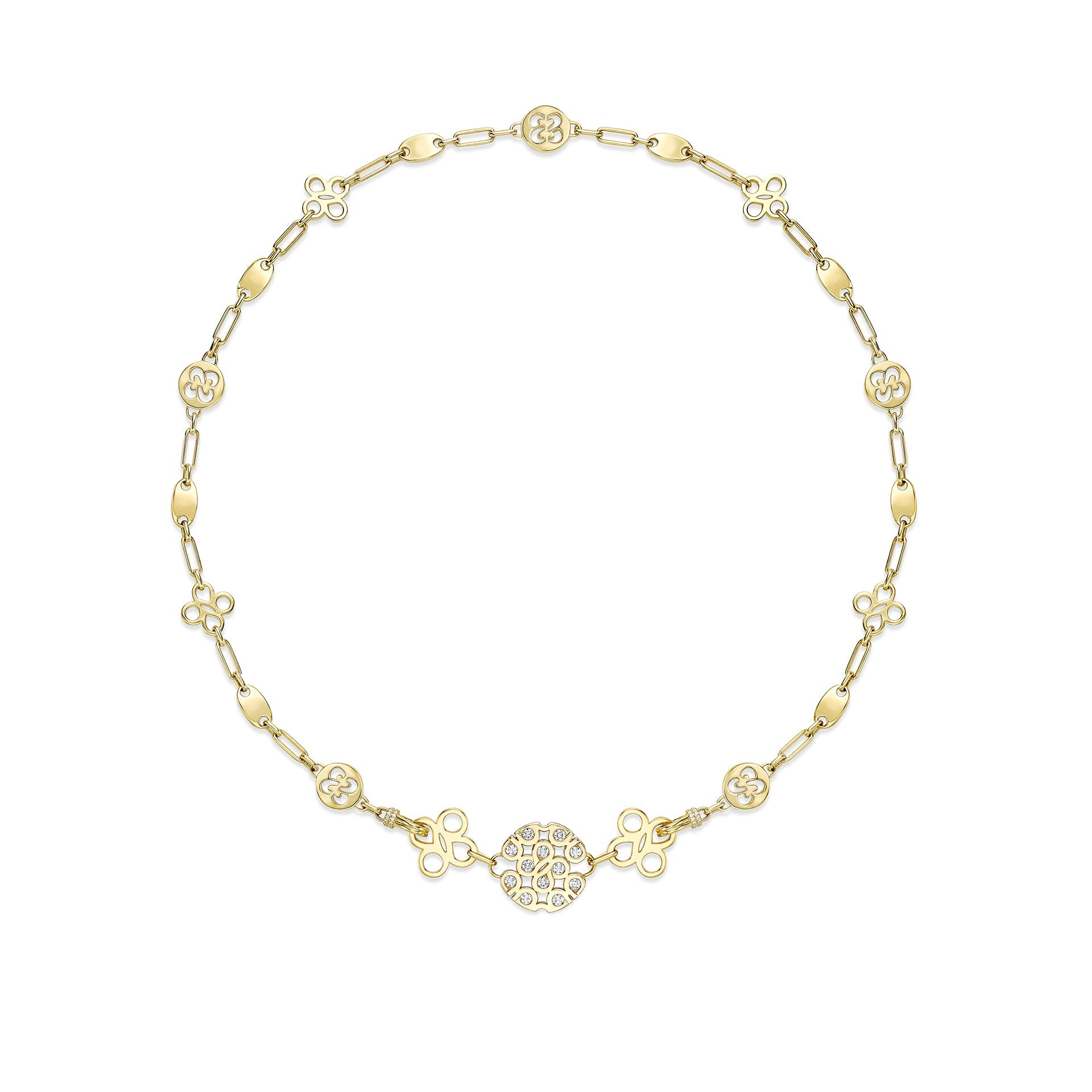 Be Boodles Bold Yellow Gold Diamond Necklace