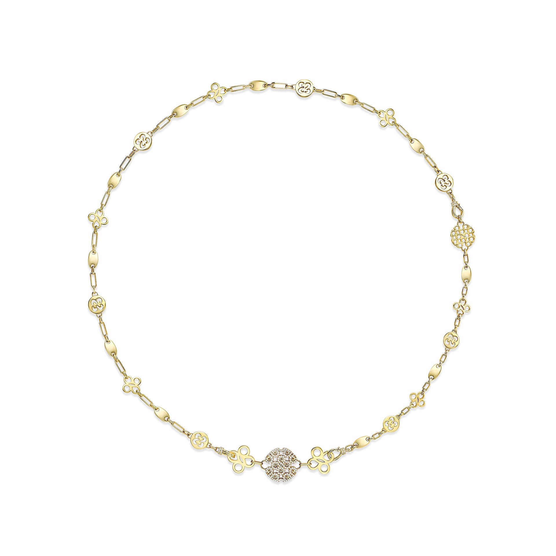 Be Boodles Bold Yellow Gold Diamond Necklace