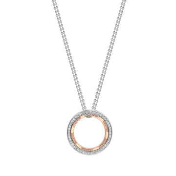 Roulette Pink Diamond Rose Gold and Platinum Pendant