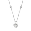 Classic Heart Platinum Diamond Pendant