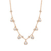 Beach Medium Seven Stone Rose Gold Diamond Necklace