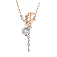 Lucky 'Gold Cup 100' Platinum Diamond Horse Pendant with pink diamonds by Boodles.