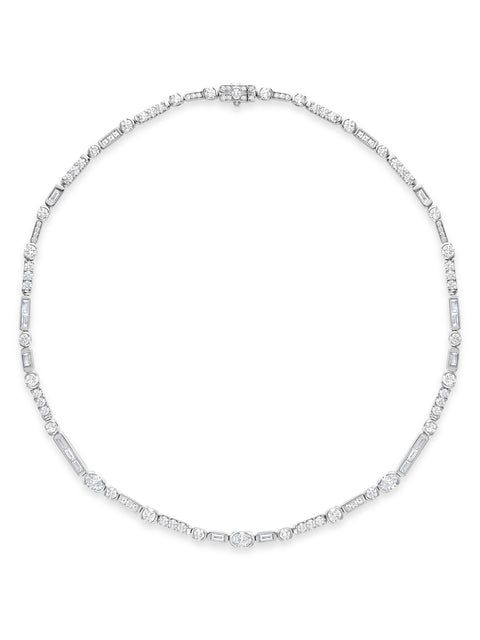 The National Gallery Play of Light Platinum Diamond Necklace