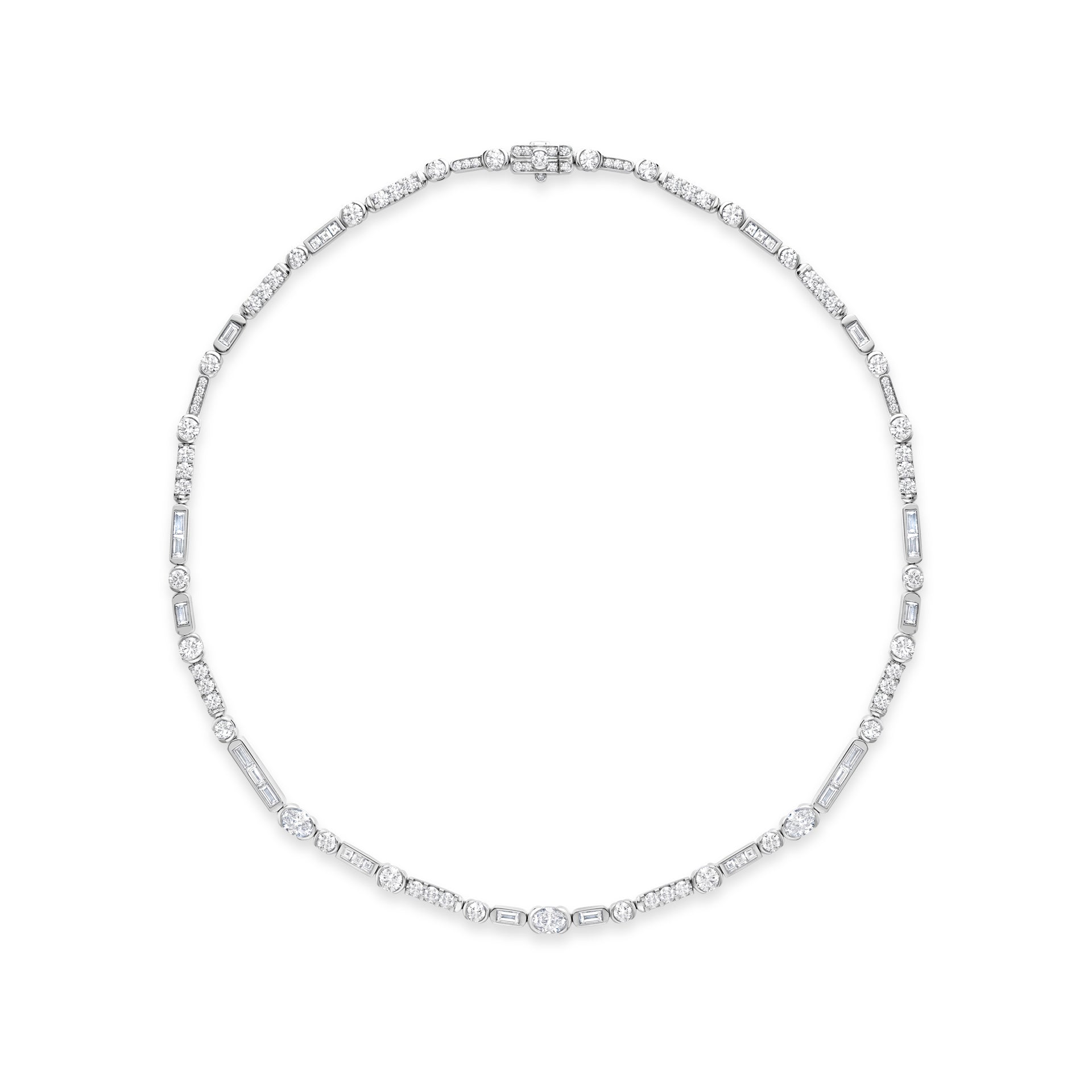 Play of Light Platinum Diamond Necklace