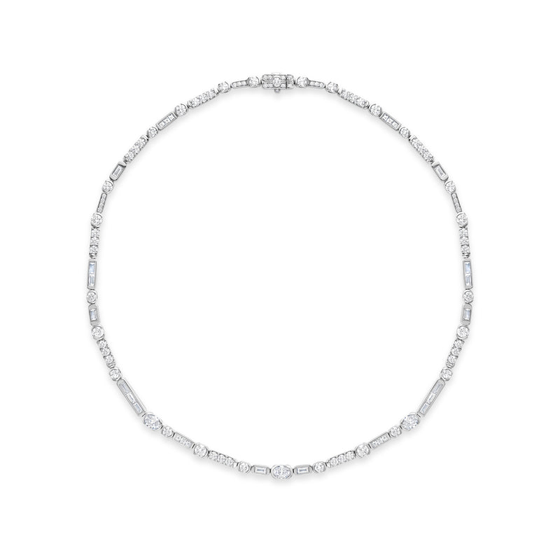 Play of Light Platinum Diamond Necklace