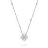 Posie Platinum and Rose Gold Diamond Pendant