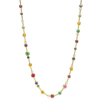 Raindance Rainbow Yellow Gold Necklace