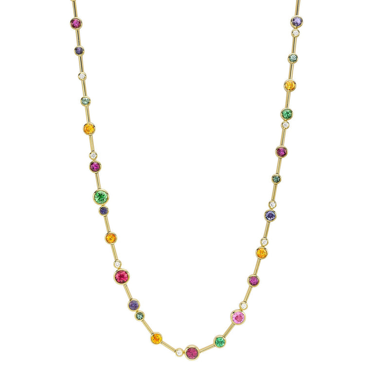 Raindance Rainbow Yellow Gold Necklace
