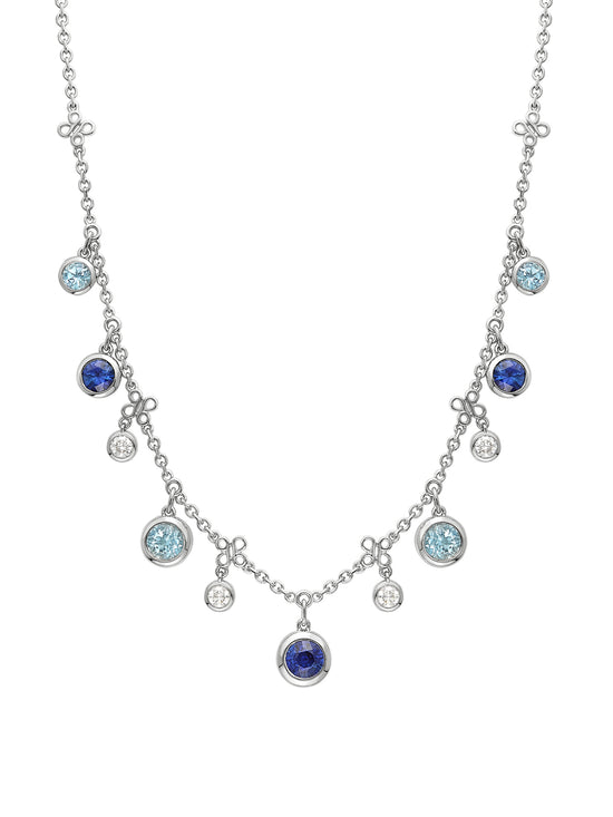 Beach Sapphire and Aquamarine Necklace