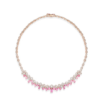 Secret Garden Spinel Diamond Rose Gold Necklace