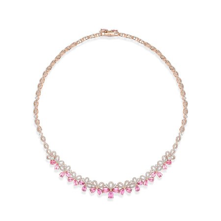Secret Garden Spinel Diamond Rose Gold Necklace