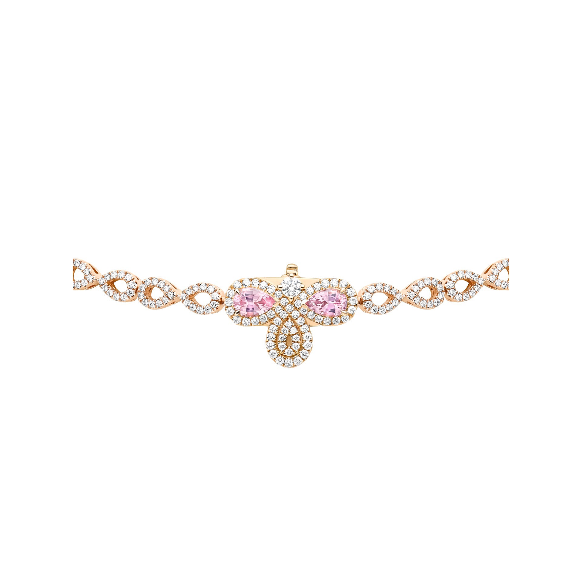 Secret Garden Spinel Diamond Rose Gold Necklace