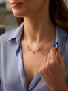 Beach Paraiba Diamond Yellow Gold Necklace