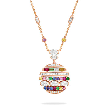 Play of Light Large Round Rose Gold Pendant