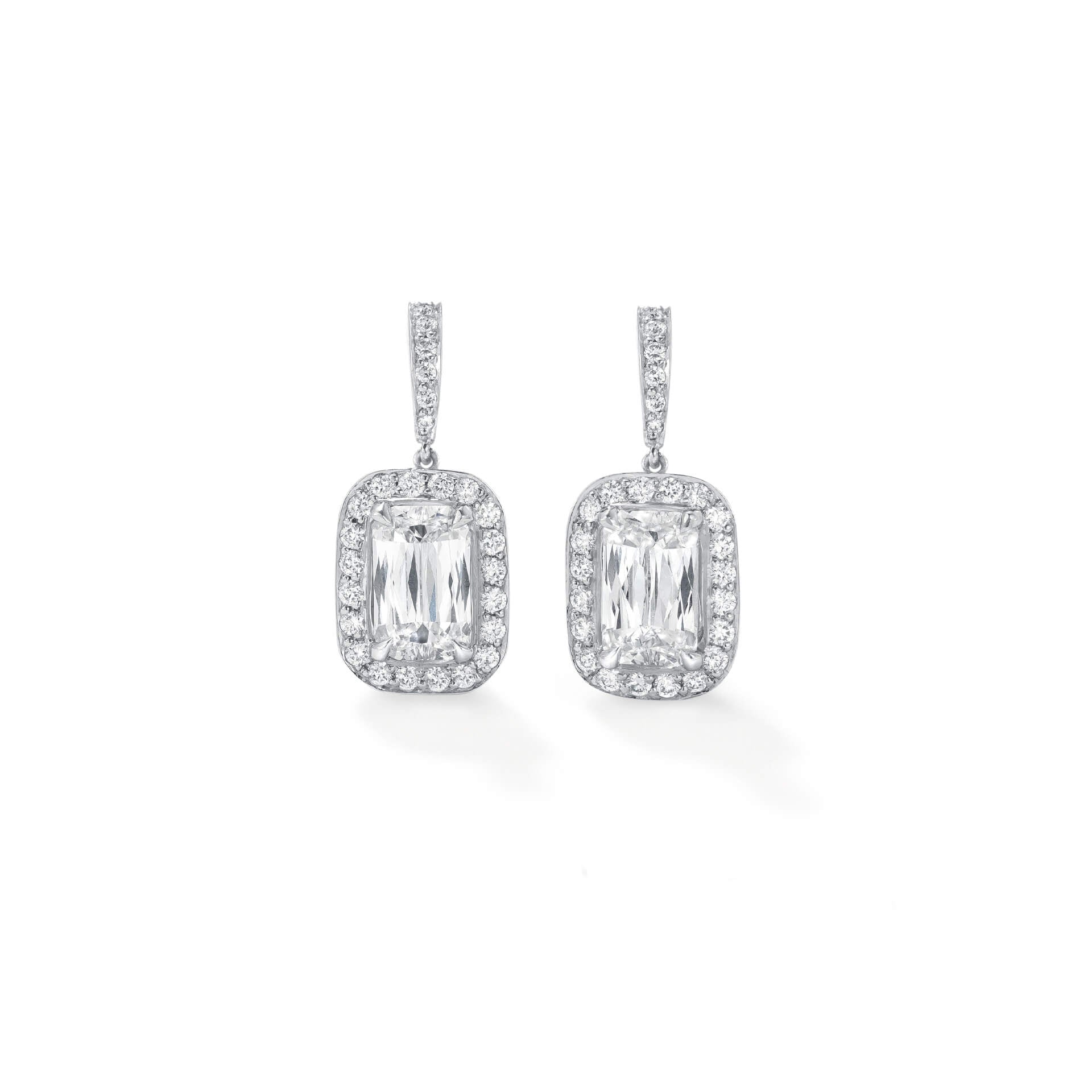 Vintage Ashoka Diamond Drop Earrings