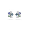 Raindance Watercolour White Gold Cluster Stud Earrings