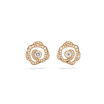 Maymay Rose Large Rose Gold Diamond Earrings