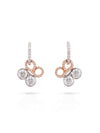 Be Boodles Platinum and Rose Gold Diamond Earrings