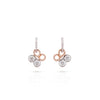 Be Boodles Platinum and Rose Gold Diamond Earrings